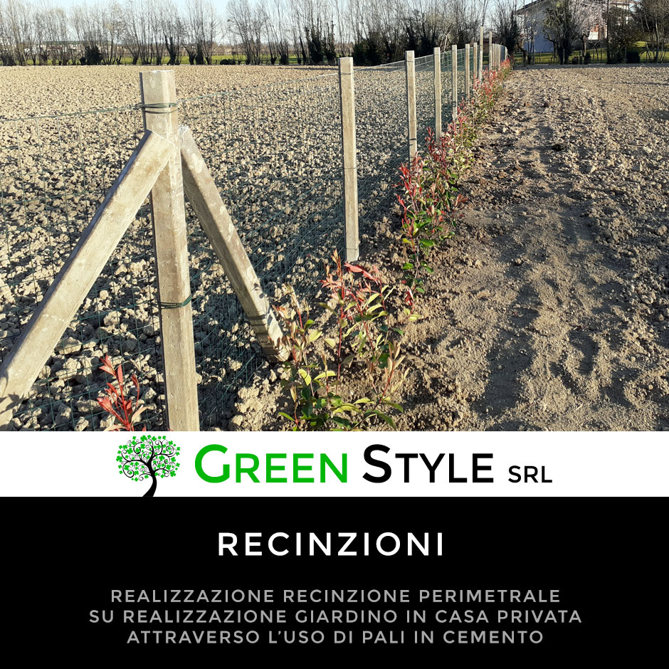 Recinzione Perimetrale Per Giardino - Edilizia Da Giardino - Recinzioni -  Green Style Srl - San Martino di San Biagio di Callalta - Treviso - Italia
